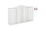 vidaXL 3146757 Arched Gabion Baskets 4 Pcs 300x50x160/180cm Galvanised Iron vidaXL 3146757 Arched Gabion Baskets 4 Pcs 300x50x160/180cm Galvanised Iron