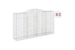 vidaXL 3146756 Arched Gabion Baskets 3 Pcs 300x50x160/180cm Galvanised Iron vidaXL 3146756 Arched Gabion Baskets 3 Pcs 300x50x160/180cm Galvanised Iron