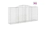 vidaXL 3146741 Arched Gabion Baskets 6 Pcs 300x50x140/160cm Galvanised Iron vidaXL 3146741 Arched Gabion Baskets 6 Pcs 300x50x140/160cm Galvanised Iron