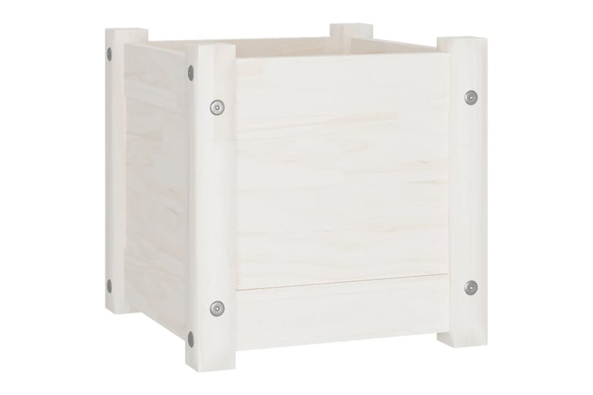 vidaXL 810524 Garden Planter White 31x31x31cm Solid Pinewood vidaXL 810524 Garden Planter White 31x31x31cm Solid Pinewood