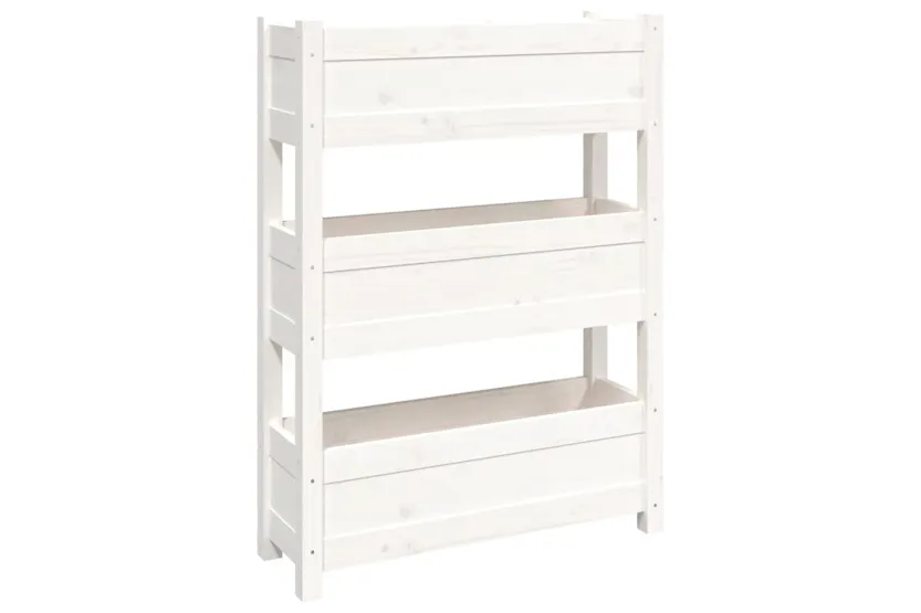 vidaXL 823935 Planter White 77x25x104.5cm Solid Wood Pine vidaXL 823935 Planter White 77x25x104.5cm Solid Wood Pine