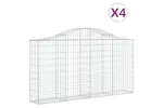 vidaXL 3145432 Arched Gabion Baskets 4 Pcs 200x30x100/120cm Galvanised Iron vidaXL 3145432 Arched Gabion Baskets 4 Pcs 200x30x100/120cm Galvanised Iron