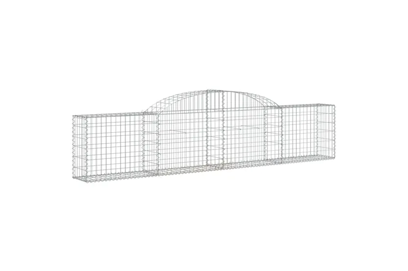 vidaXL 3146492 Arched Gabion Baskets 9 Pcs 300x30x60/80cm Galvanised Iron vidaXL 3146492 Arched Gabion Baskets 9 Pcs 300x30x60/80cm Galvanised Iron