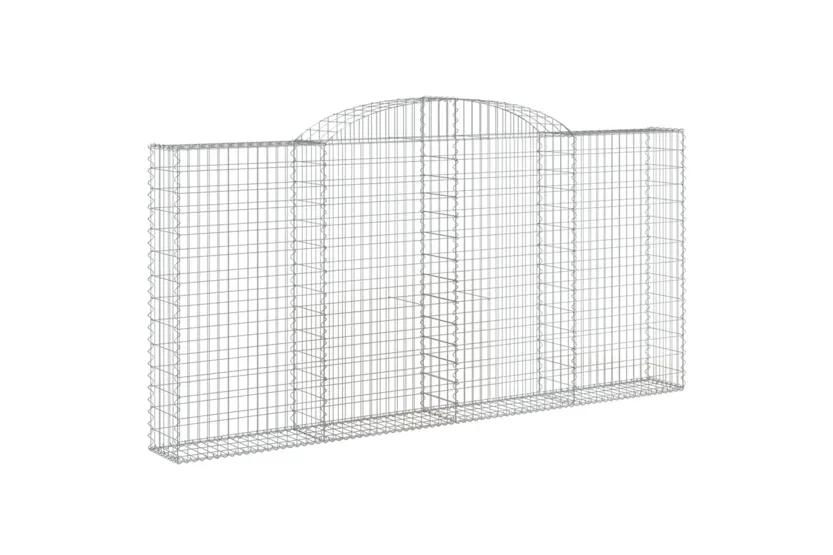 vidaXL 3146557 Arched Gabion Baskets 2 Pcs 300x30x140/160cm Galvanised Iron vidaXL 3146557 Arched Gabion Baskets 2 Pcs 300x30x140/160cm Galvanised Iron