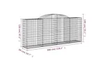 vidaXL 3146720 Arched Gabion Baskets 3 Pcs 300x50x120/140cm Galvanised Iron vidaXL 3146720 Arched Gabion Baskets 3 Pcs 300x50x120/140cm Galvanised Iron