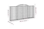 vidaXL 3146557 Arched Gabion Baskets 2 Pcs 300x30x140/160cm Galvanised Iron vidaXL 3146557 Arched Gabion Baskets 2 Pcs 300x30x140/160cm Galvanised Iron