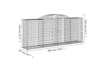 vidaXL 3146723 Arched Gabion Baskets 6 Pcs 300x50x120/140cm Galvanised Iron vidaXL 3146723 Arched Gabion Baskets 6 Pcs 300x50x120/140cm Galvanised Iron