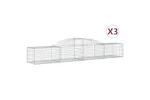 vidaXL 3146648 Arched Gabion Baskets 3 Pcs 300x50x40/60cm Galvanised Iron vidaXL 3146648 Arched Gabion Baskets 3 Pcs 300x50x40/60cm Galvanised Iron