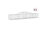 vidaXL 3146647 Arched Gabion Baskets 2 Pcs 300x50x40/60cm Galvanised Iron vidaXL 3146647 Arched Gabion Baskets 2 Pcs 300x50x40/60cm Galvanised Iron