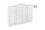 vidaXL 3146791 Arched Gabion Baskets 2 Pcs 300x50x200/220cm Galvanised Iron vidaXL 3146791 Arched Gabion Baskets 2 Pcs 300x50x200/220cm Galvanised Iron