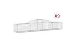 vidaXL 3146654 Arched Gabion Baskets 9 Pcs 300x50x40/60cm Galvanised Iron vidaXL 3146654 Arched Gabion Baskets 9 Pcs 300x50x40/60cm Galvanised Iron