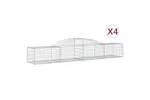 vidaXL 3146649 Arched Gabion Baskets 4 Pcs 300x50x40/60cm Galvanised Iron vidaXL 3146649 Arched Gabion Baskets 4 Pcs 300x50x40/60cm Galvanised Iron