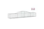 vidaXL 3146655 Arched Gabion Baskets 10 Pcs 300x50x40/60cm Galvanised Iron vidaXL 3146655 Arched Gabion Baskets 10 Pcs 300x50x40/60cm Galvanised Iron