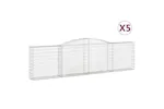 vidaXL 3146869 Arched Gabion Baskets 5 Pcs 400x30x100/120cm Galvanised Iron vidaXL 3146869 Arched Gabion Baskets 5 Pcs 400x30x100/120cm Galvanised Iron