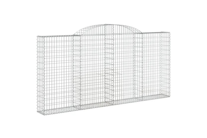 vidaXL 3146559 Arched Gabion Baskets 4 Pcs 300x30x140/160cm Galvanised Iron vidaXL 3146559 Arched Gabion Baskets 4 Pcs 300x30x140/160cm Galvanised Iron