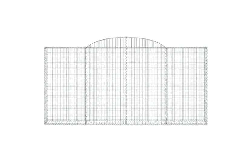 vidaXL 3146559 Arched Gabion Baskets 4 Pcs 300x30x140/160cm Galvanised Iron vidaXL 3146559 Arched Gabion Baskets 4 Pcs 300x30x140/160cm Galvanised Iron