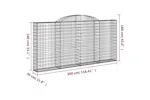 vidaXL 3146559 Arched Gabion Baskets 4 Pcs 300x30x140/160cm Galvanised Iron vidaXL 3146559 Arched Gabion Baskets 4 Pcs 300x30x140/160cm Galvanised Iron