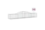 vidaXL 3146653 Arched Gabion Baskets 8 Pcs 300x50x40/60cm Galvanised Iron vidaXL 3146653 Arched Gabion Baskets 8 Pcs 300x50x40/60cm Galvanised Iron