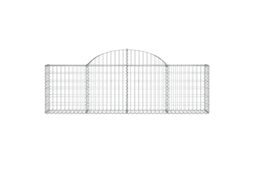 vidaXL 3146073 Arched Gabion Baskets 7 Pcs 200x30x60/80cm Galvanised Iron vidaXL 3146073 Arched Gabion Baskets 7 Pcs 200x30x60/80cm Galvanised Iron