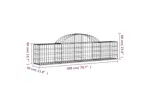 vidaXL 3146047 Arched Gabion Baskets 2 Pcs 200x30x40/60cm Galvanised Iron vidaXL 3146047 Arched Gabion Baskets 2 Pcs 200x30x40/60cm Galvanised Iron