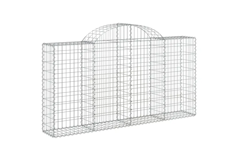 vidaXL 3146119 Arched Gabion Baskets 11 Pcs 200x30x100/120cm Galvanised Iron vidaXL 3146119 Arched Gabion Baskets 11 Pcs 200x30x100/120cm Galvanised Iron
