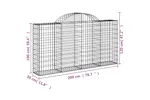 vidaXL 3146122 Arched Gabion Baskets 14 Pcs 200x30x100/120cm Galvanised Iron vidaXL 3146122 Arched Gabion Baskets 14 Pcs 200x30x100/120cm Galvanised Iron