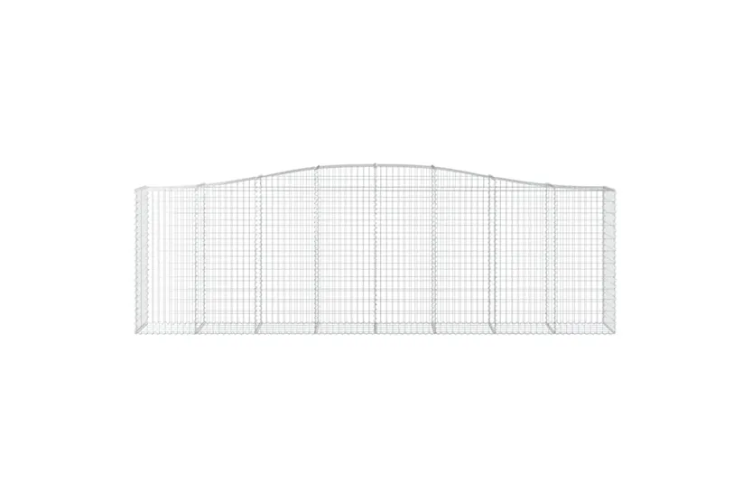 vidaXL 3145974 Arched Gabion Baskets 7 Pcs 400x50x120/140cm Galvanised Iron vidaXL 3145974 Arched Gabion Baskets 7 Pcs 400x50x120/140cm Galvanised Iron