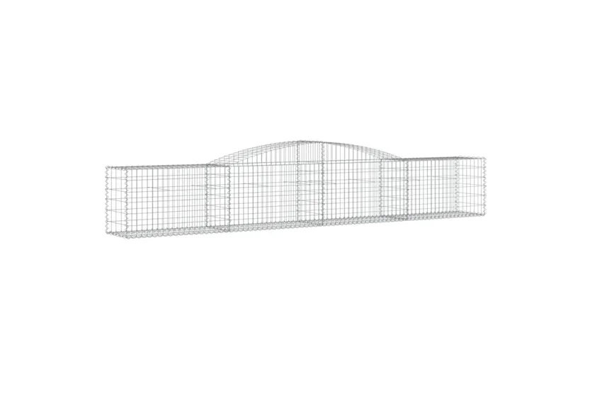vidaXL 3146975 Arched Gabion Baskets 7 Pcs 400x50x60/80cm Galvanised Iron vidaXL 3146975 Arched Gabion Baskets 7 Pcs 400x50x60/80cm Galvanised Iron
