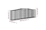vidaXL 3145969 Arched Gabion Baskets 2 Pcs 400x50x120/140cm Galvanised Iron vidaXL 3145969 Arched Gabion Baskets 2 Pcs 400x50x120/140cm Galvanised Iron