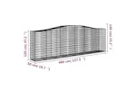 vidaXL 3145975 Arched Gabion Baskets 8 Pcs 400x50x120/140cm Galvanised Iron vidaXL 3145975 Arched Gabion Baskets 8 Pcs 400x50x120/140cm Galvanised Iron