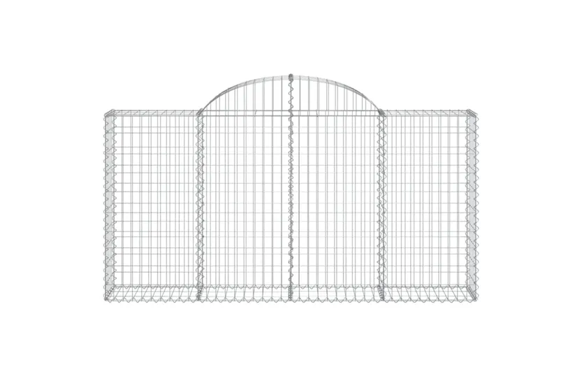 vidaXL 3146123 Arched Gabion Baskets 15 Pcs 200x30x100/120cm Galvanised Iron vidaXL 3146123 Arched Gabion Baskets 15 Pcs 200x30x100/120cm Galvanised Iron