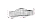vidaXL 3146262 Arched Gabion Baskets 7 Pcs 200x50x40/60cm Galvanised Iron vidaXL 3146262 Arched Gabion Baskets 7 Pcs 200x50x40/60cm Galvanised Iron