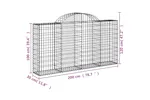 vidaXL 3146115 Arched Gabion Baskets 7 Pcs 200x30x100/120cm Galvanised Iron vidaXL 3146115 Arched Gabion Baskets 7 Pcs 200x30x100/120cm Galvanised Iron