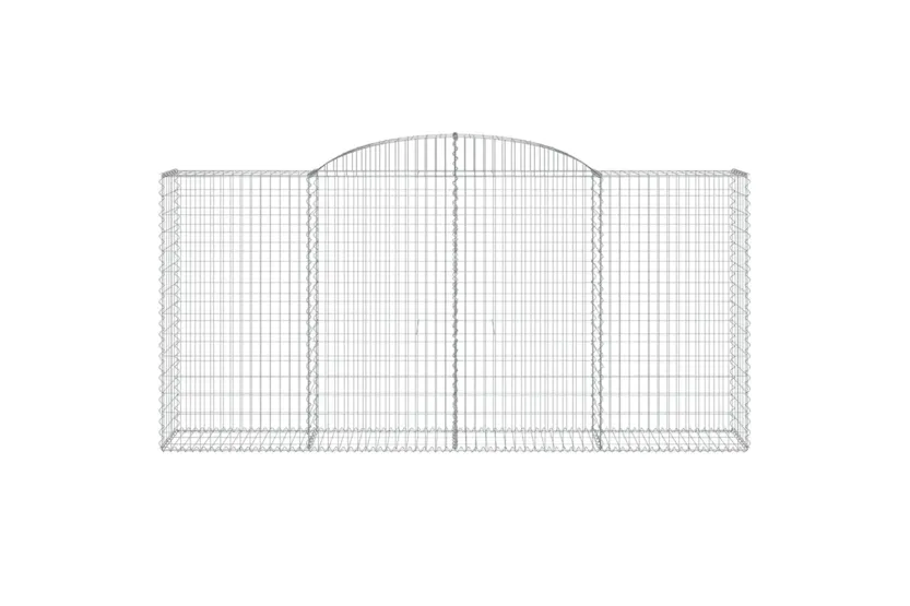 vidaXL 3146742 Arched Gabion Baskets 7 Pcs 300x50x140/160cm Galvanised Iron vidaXL 3146742 Arched Gabion Baskets 7 Pcs 300x50x140/160cm Galvanised Iron