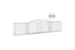 vidaXL 3146992 Arched Gabion Baskets 15 Pcs 400x50x80/100cm Galvanised Iron vidaXL 3146992 Arched Gabion Baskets 15 Pcs 400x50x80/100cm Galvanised Iron