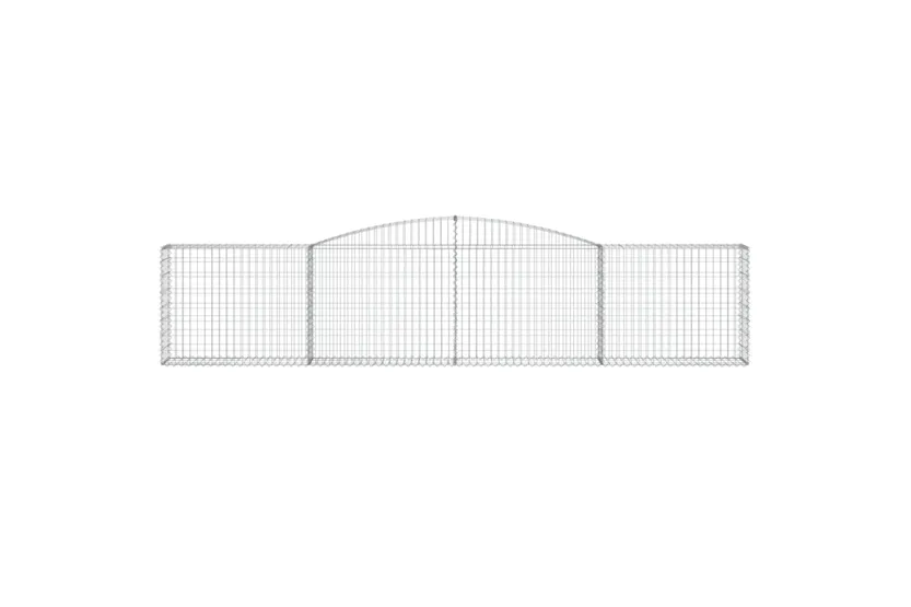 vidaXL 3146855 Arched Gabion Baskets 4 Pcs 400x30x80/100cm Galvanised Iron vidaXL 3146855 Arched Gabion Baskets 4 Pcs 400x30x80/100cm Galvanised Iron