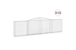 vidaXL 3146874 Arched Gabion Baskets 10 Pcs 400x30x100/120cm Galvanised Iron vidaXL 3146874 Arched Gabion Baskets 10 Pcs 400x30x100/120cm Galvanised Iron