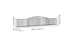 vidaXL 3146844 Arched Gabion Baskets 6 Pcs 400x30x60/80cm Galvanised Iron vidaXL 3146844 Arched Gabion Baskets 6 Pcs 400x30x60/80cm Galvanised Iron