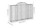 vidaXL 3146133 Arched Gabion Baskets 4 Pcs 200x30x120/140cm Galvanised Iron vidaXL 3146133 Arched Gabion Baskets 4 Pcs 200x30x120/140cm Galvanised Iron