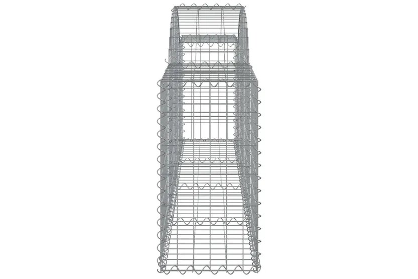 vidaXL 3146068 Arched Gabion Baskets 2 Pcs 200x30x60/80cm Galvanised Iron vidaXL 3146068 Arched Gabion Baskets 2 Pcs 200x30x60/80cm Galvanised Iron
