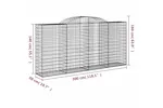 vidaXL 3146742 Arched Gabion Baskets 7 Pcs 300x50x140/160cm Galvanised Iron vidaXL 3146742 Arched Gabion Baskets 7 Pcs 300x50x140/160cm Galvanised Iron