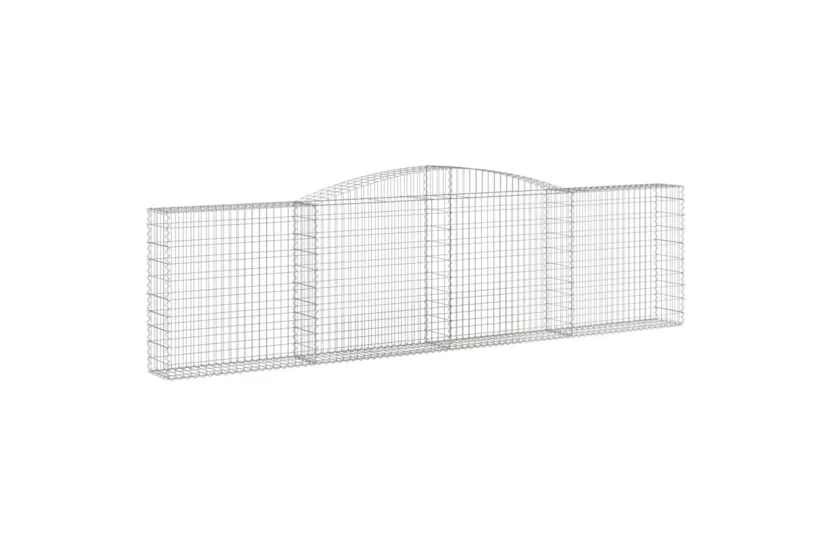 vidaXL 3146870 Arched Gabion Baskets 6 Pcs 400x30x100/120cm Galvanised Iron vidaXL 3146870 Arched Gabion Baskets 6 Pcs 400x30x100/120cm Galvanised Iron
