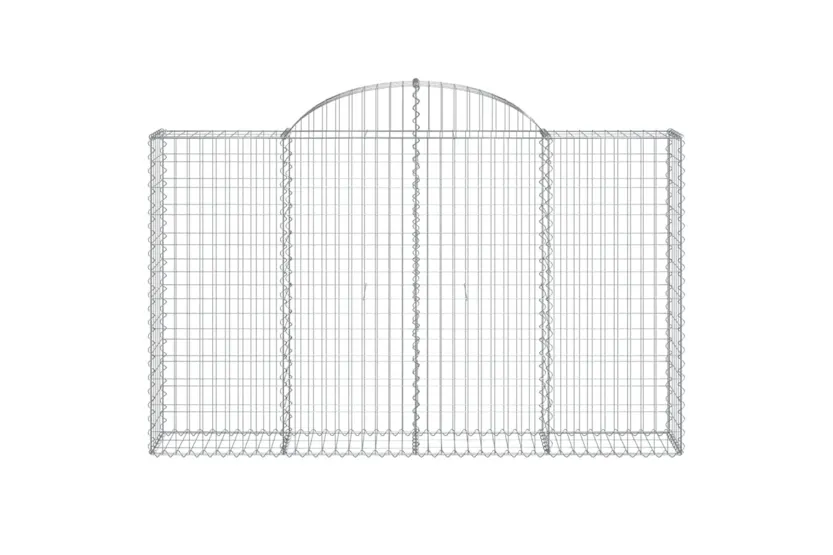 vidaXL 3146136 Arched Gabion Baskets 7 Pcs 200x30x120/140cm Galvanised Iron vidaXL 3146136 Arched Gabion Baskets 7 Pcs 200x30x120/140cm Galvanised Iron