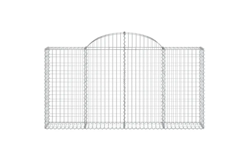 vidaXL 3146112 Arched Gabion Baskets 4 Pcs 200x30x100/120cm Galvanised Iron vidaXL 3146112 Arched Gabion Baskets 4 Pcs 200x30x100/120cm Galvanised Iron