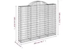 vidaXL 3146173 Arched Gabion Baskets 2 Pcs 200x30x160/180cm Galvanised Iron vidaXL 3146173 Arched Gabion Baskets 2 Pcs 200x30x160/180cm Galvanised Iron