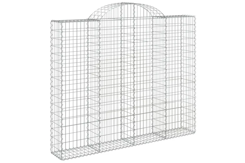 vidaXL 3146173 Arched Gabion Baskets 2 Pcs 200x30x160/180cm Galvanised Iron vidaXL 3146173 Arched Gabion Baskets 2 Pcs 200x30x160/180cm Galvanised Iron