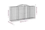 vidaXL 3146737 Arched Gabion Baskets 2 Pcs 300x50x140/160cm Galvanised Iron vidaXL 3146737 Arched Gabion Baskets 2 Pcs 300x50x140/160cm Galvanised Iron