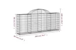 vidaXL 3146104 Arched Gabion Baskets 20 Pcs 200x30x80/100cm Galvanised Iron vidaXL 3146104 Arched Gabion Baskets 20 Pcs 200x30x80/100cm Galvanised Iron