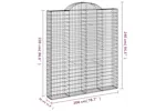vidaXL 3146236 Arched Gabion Baskets 2 Pcs 200x30x220/240cm Galvanised Iron vidaXL 3146236 Arched Gabion Baskets 2 Pcs 200x30x220/240cm Galvanised Iron