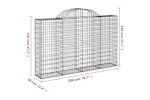 vidaXL 3146136 Arched Gabion Baskets 7 Pcs 200x30x120/140cm Galvanised Iron vidaXL 3146136 Arched Gabion Baskets 7 Pcs 200x30x120/140cm Galvanised Iron